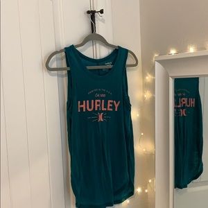 Women’s Hurley Trademark Biker Teal Tank